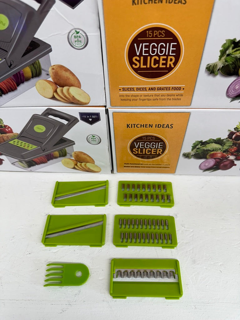 15-in-1 Vegetable Chopper Kitchen Mandoline Vegetable Cutter Slicer Fruit Dicer