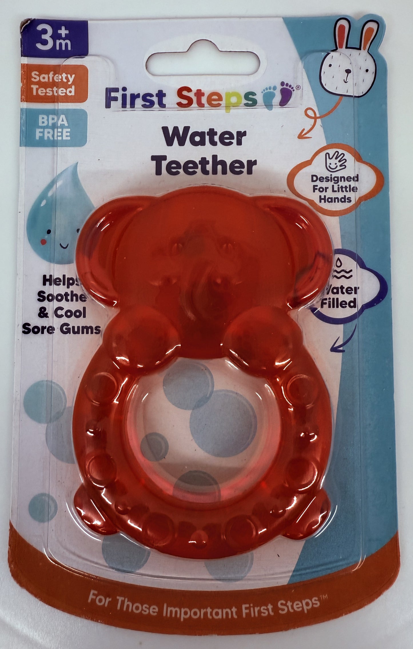 Baby Teether Teething Ring Water Filled Free Soothe Sore Gums Boys & Girls