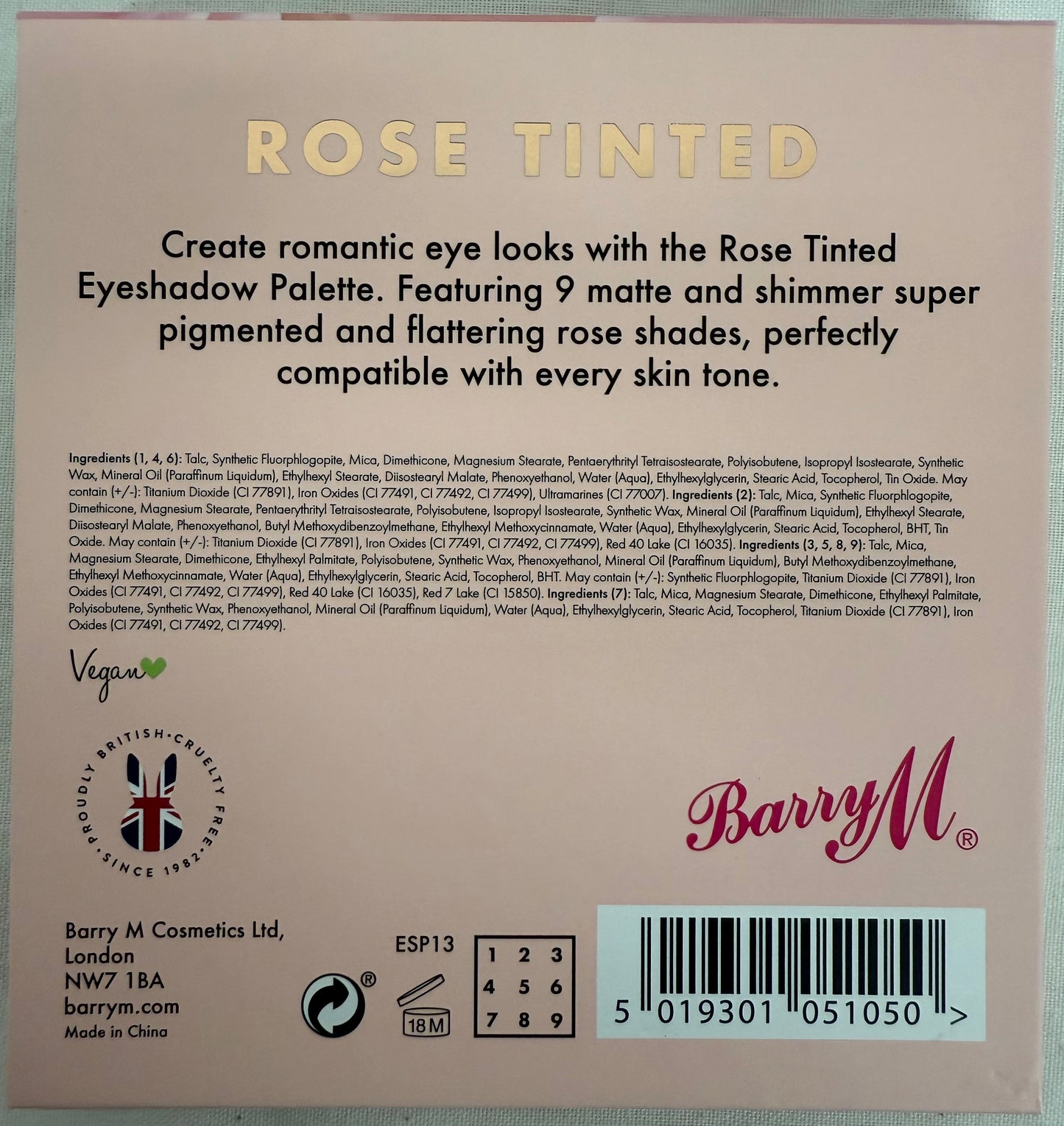 Rose Tinted EyeShadow Palette