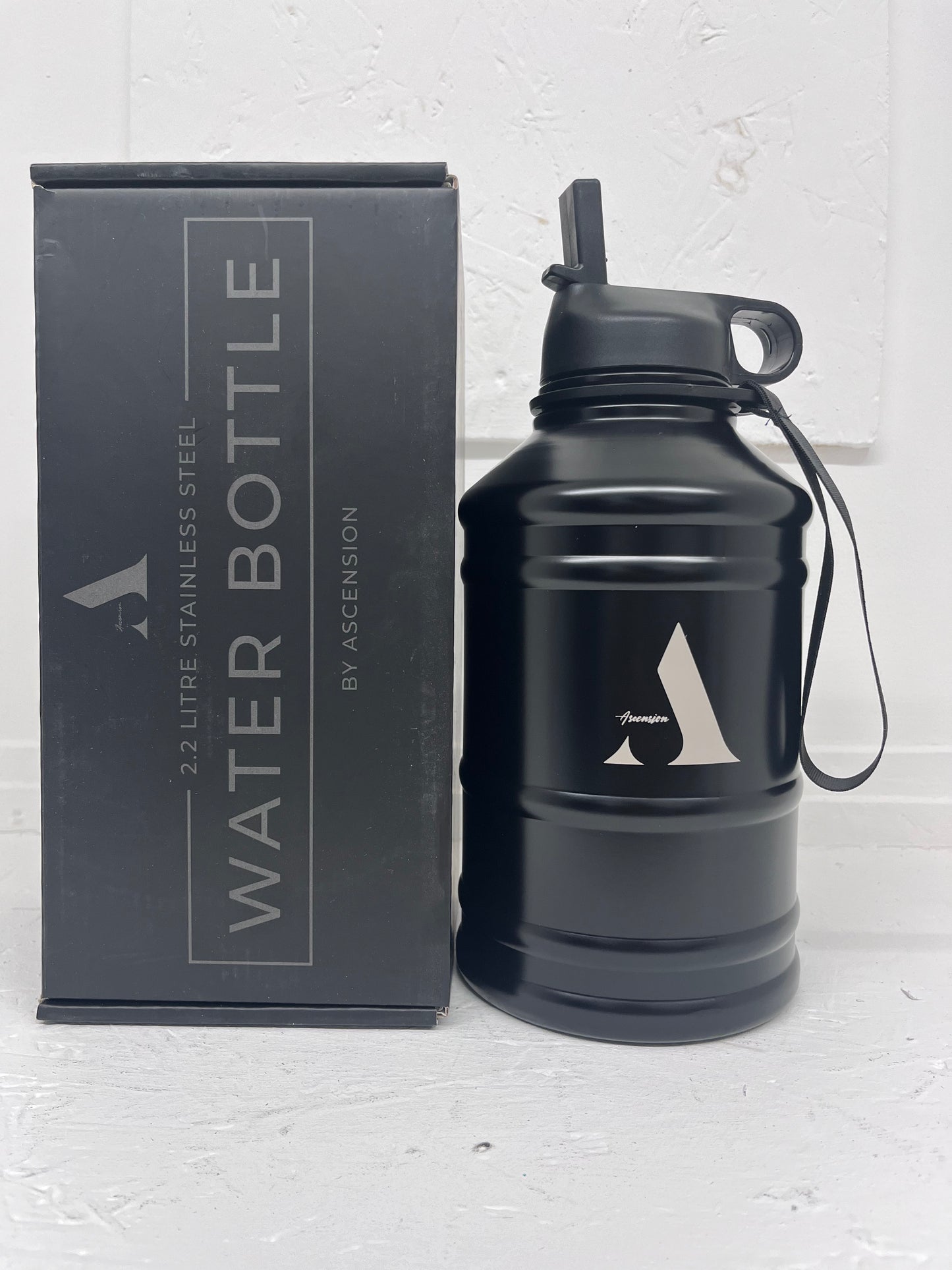 The Ascension Lifestyle Daily Stainless Steel Water Bottle with Straw. 2L Water Bottles (2.2L)