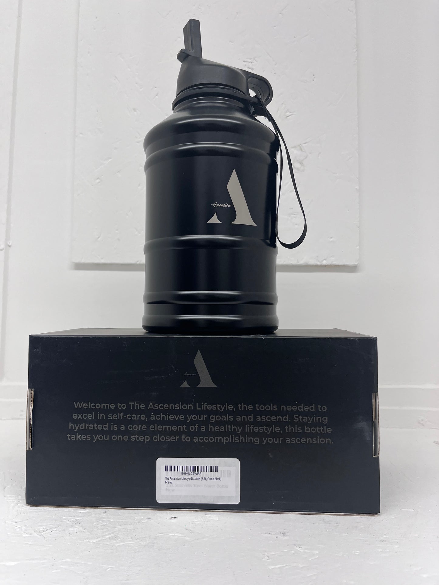 The Ascension Lifestyle Daily Stainless Steel Water Bottle with Straw. 2L Water Bottles (2.2L)