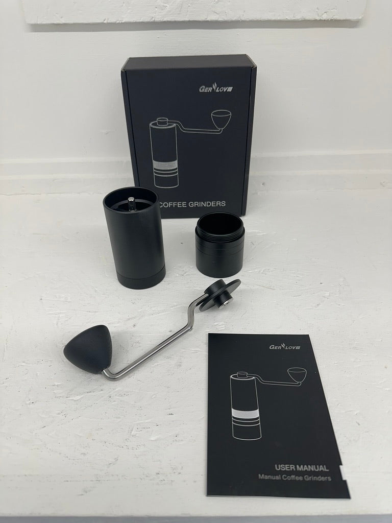 Manual Coffee Bean Grinder Adjustable Coarseness Ceramic Hand Held Mill Maker UK