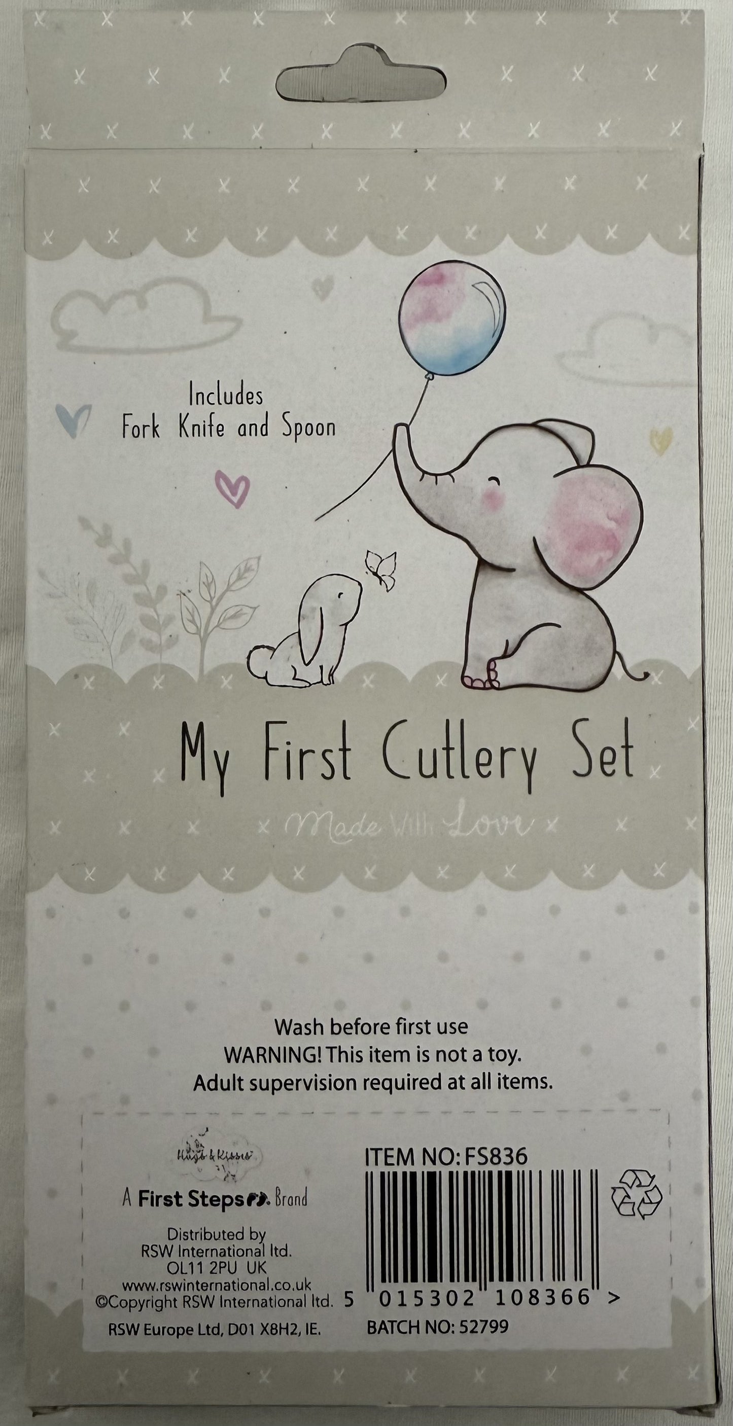Hugs & Kisses My First Cutlery Baby Set