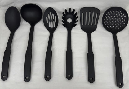 7PC Prima Black Nylon Kitchen Utensils Tool Set