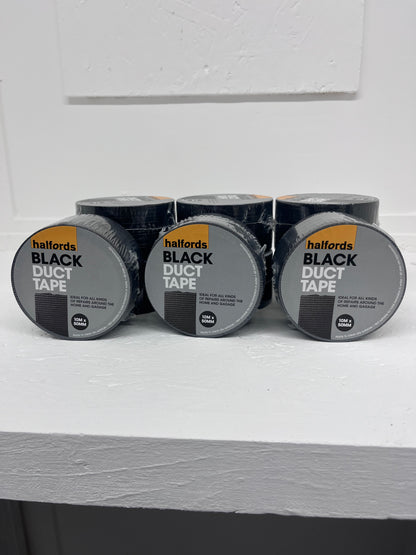 Halfords Duct Tape - Black   5 for £9.99