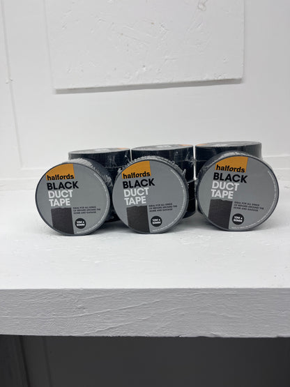 Halfords Duct Tape - Black   5 for £9.99