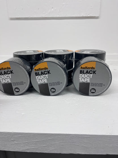 Halfords Duct Tape - Black   5 for £9.99