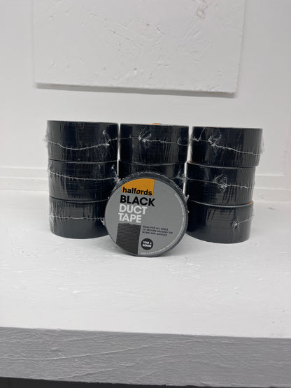 Halfords Duct Tape - Black   5 for £9.99