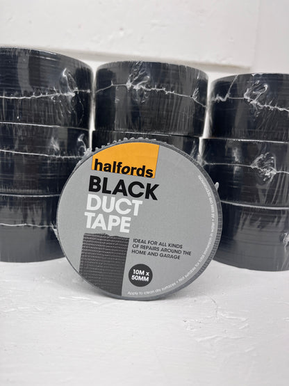 Halfords Duct Tape - Black   5 for £9.99