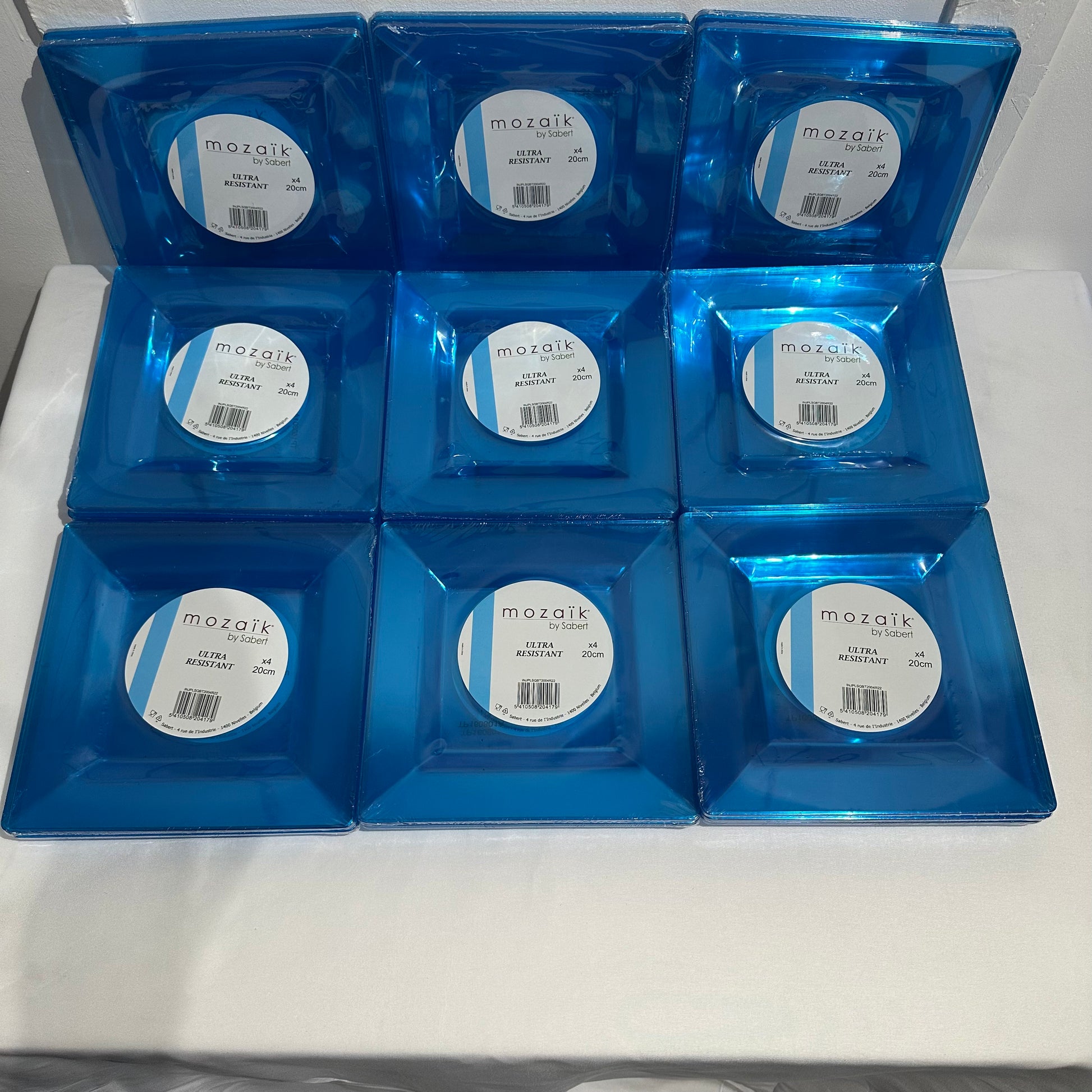 Mozaik Brand New Blue Plastic Plates Set of 4 Noor Center UK