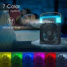 Portable 3 in 1 Fan Air Conditioner Household Small Air Cooler LED Night Lights